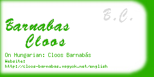 barnabas cloos business card